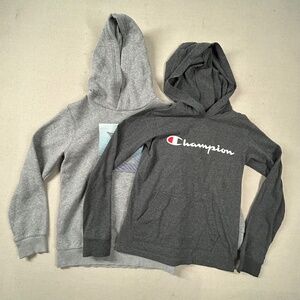 Champion Hurley Hoodie Lot of 2 Boys Large Classic Skater Essential Gray